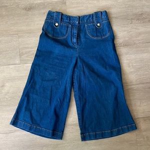 Size 6 wide leg denim pants Italian fabric
